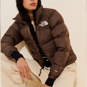 The North Face 1996 Retro Nupste Hoodie Brown Puffer Jacket